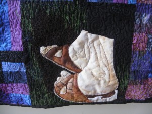 Sandal clad feet